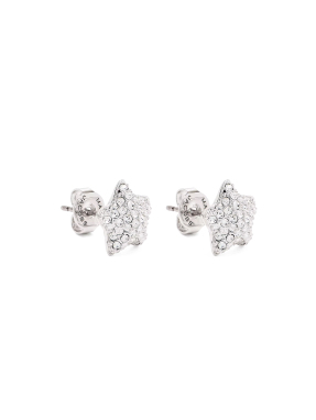 ΓΥΝΑΙΚΕΙΑ ΣΚΟΥΛΑΡΙΚΙΑ STAR PAVE STUD EARRINGS | Ασημί ONE SIZE