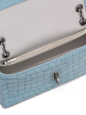 ΓΥΝΑΙΚΕΙΑ ΤΣΑΝΤΑ ΩΜΟΥ THE CROC DUAL CHAIN MINI BAG | Γαλάζιο