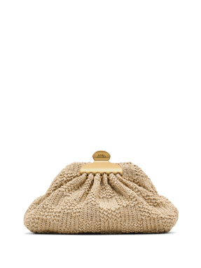 ΓΥΝΑΙΚΕΙΟ CLUTCH THE SUMMER WOVEN GLAM SMALL | Μπεζ