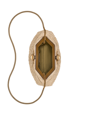 ΓΥΝΑΙΚΕΙΟ CLUTCH THE SUMMER WOVEN GLAM SMALL | Μπεζ