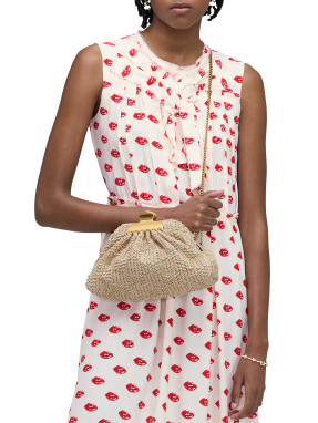 ΓΥΝΑΙΚΕΙΟ CLUTCH THE SUMMER WOVEN GLAM SMALL | Μπεζ