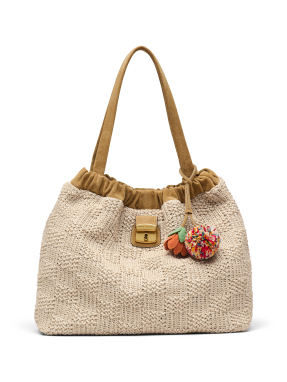 ΓΥΝΑΙΚΕΙΑ ΤΣΑΝΤΑ ΩΜΟΥ THE SUMMER WOVEN CRISTINA TOTE | Μπεζ