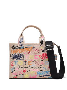 ΓΥΝΑΙΚΕΙΑ ΤΣΝΤΑ ΧΕΙΡΟΣ THE PUNK SCRIBBLE CANVAS SMALL TOTE BAG | Μπεζ