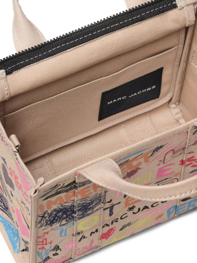 ΓΥΝΑΙΚΕΙΑ ΤΣΝΤΑ ΧΕΙΡΟΣ THE PUNK SCRIBBLE CANVAS SMALL TOTE BAG | Μπεζ