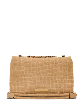 ΓΥΝΑΙΚΕΙΑ ΤΣΑΝΤΑ ΩΜΟΥ  THE SUEDE CROC SLIM DUAL | Μπεζ