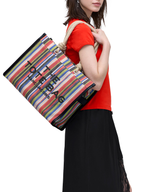 ΓΥΝΑΙΚΕΙΑ ΤΣΑΝΤΑ ΩΜΟΥ THE STRIPE MESH LARGE TOTE | Πολύχρωμο