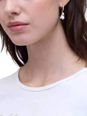 ΓΥΝΑΙΚΕΙΑ ΣΚΟΥΛΑΡΙΚΙΑ ROOTED DAISY HOOP EARRINGS | Χρυσό ONE SIZE