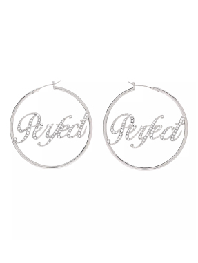 ΓΥΝΑΙΚΕΙΑ ΣΚΟΥΛΑΡΙΚΙΑ PERFECT PAVE HOOP | Ασημί ONE SIZE