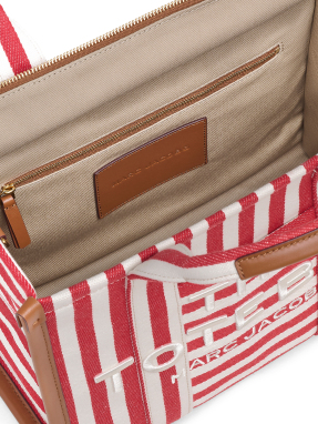 ΓΥΝΑΙΚΕΙΑ ΤΣΑΝΤΑ ΧΕΙΡΟΣ THE STRIPE CANVAS MEDIUM TOTE BAG | Κόκκινο