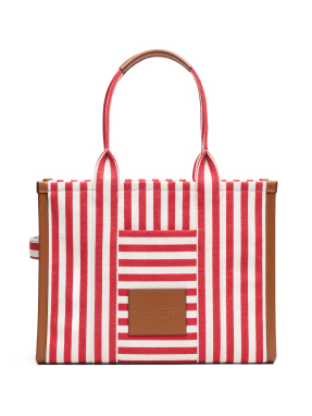 ΓΥΝΑΙΚΕΙΑ ΤΣΑΝΤΑ ΩΜΟΥ THE STRIPE CANVAS LARGE TOTE BAG | Κόκκινο
