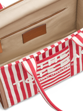 ΓΥΝΑΙΚΕΙΑ ΤΣΑΝΤΑ ΩΜΟΥ THE STRIPE CANVAS LARGE TOTE BAG | Κόκκινο