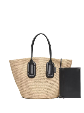 ΓΥΝΑΙΚΕΙΑ ΤΣΑΝΤΑ ΩΜΟΥ BABE TOTE IN WOVEN | Μπεζ