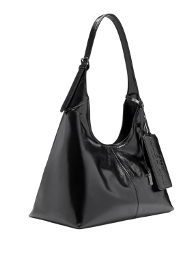 ΓΥΝΑΙΚΕΙΑ ΤΣΑΝΤΑ ΩΜΟΥ BELTED SACK BAG IN CRINKLE LEATHER | Μαύρο 001