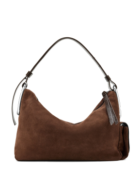 ΓΥΝΑΙΚΕΙΑ ΤΣΑΝΤΑ ΩΜΟΥ SCENE LARGE SHOULDER BAG IN SUEDE | Καφέ Σκούρο