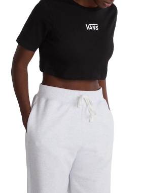 ΓΥΝΑΙΚΕΙΟ CROPPED T-SHIRT ΜΕ ΛΟΓΟΤΥΠΟ | Μαύρο XS