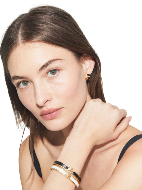 ΓΥΝΑΙΚΕΙΑ ΣΚΟΥΛΑΡΙΚΙΑ WIDE ICON ENAMEL HUGGIE | Μαύρο ONE SIZE