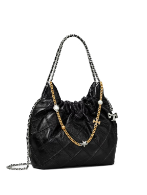 ΓΥΝΑΙΚΕΙΑ ΤΣΑΝΤΑ ΩΜΟΥ FLEMING DISTRESSED MINI HOBO | Μαύρο