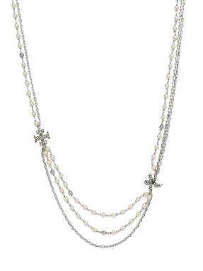 ΓΥΝΑΙΚΕΙΟ ΚΟΛΙΕ MOONDANCE MULTI STRAND PEARL | Ασημί ONE SIZE