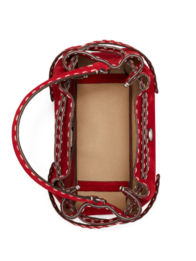 ΓΥΝΑΙΚΕΙΑ ΤΣΑΝΤΑ ΧΕΙΡΟΣ ROMY SUEDE PICK STITCH | Κόκκινο