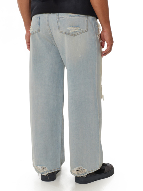 ΑΝΔΡΙΚΟ DENIM ΠΑΝΤΕΛΟΝΙ BAGGY | Μπλε Ανοιχτό 34