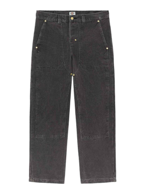 ΑΝΔΡΙΚΟ DENIM ΠΑΝΤΕΛΟΝΙ TRUCKER DOUBLE KNEE CANVAS | Μαύρο 34