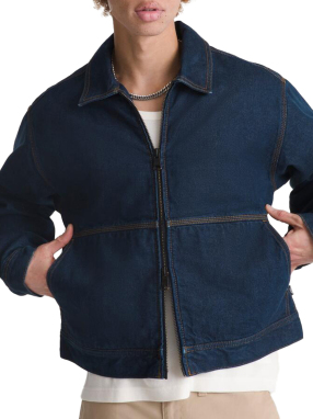 UNISEX DENIM JACKET STATION | Μπλε Σκούρο M
