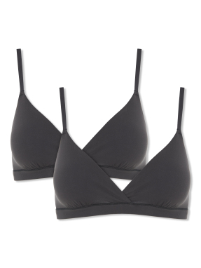 ΓΥΝΑΙΚΕΟ BRALETTE 2ΤΜΧ | Μαύρο XS