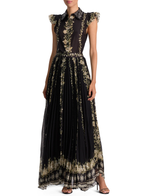 ΜΑΞΙ ΠΛΙΣΕ ΦΟΥΣΤΑ KATZ | Μαύρο-Μπεζ US 8