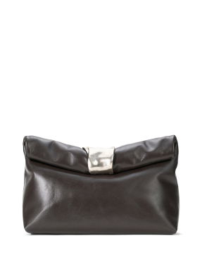 ΓΥΝΑΙΚΕΙΟ ΔΕΡΜΑΤΙΝΟ CLUTCH CUFF | Καφέ ESPR