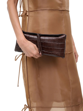 ΓΥΝΑΙΚΕΙΑ ΤΣΑΝΤΑ EVE CLUTCH | Καφέ Σκούρο