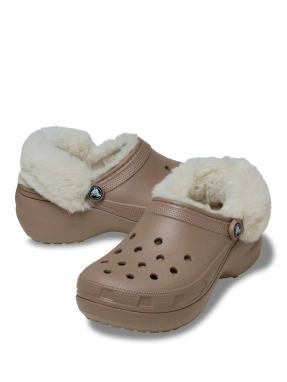 ΓΥΝΑΙΚΕΙΑ CLASSIC PLATFORM FUZZ LINED CLOGS | Καφέ 39/40