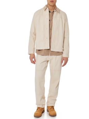 ΑΝΔΡΙΚΟ DENIM JACKET | Εκρού S