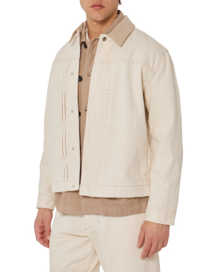 ΑΝΔΡΙΚΟ DENIM JACKET | Εκρού S