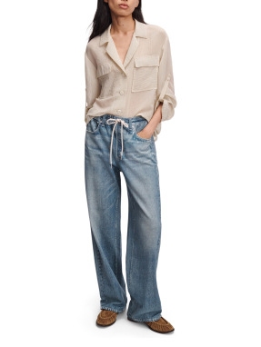 ΓΥΝΑΙΚΕΙΟ DENIM ΠΑΝΤΕΛΟΝΙ RB MIRAMAR TRRY DRWCRD WDE LEG | Γαλάζιο S