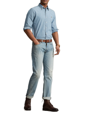 ΑΝΔΡΙΚΟ DENIM ΠΟΥΚΑΜΙΣΟ | Μπλε M