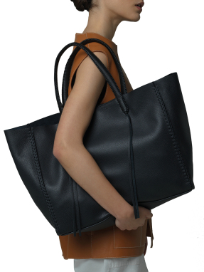 ΓΥΝΑΙΚΕΙΑ ΔΕΡΜΑΤΙΝΗ ΤΣΑΝΤΑ TOTE | Μαύρο