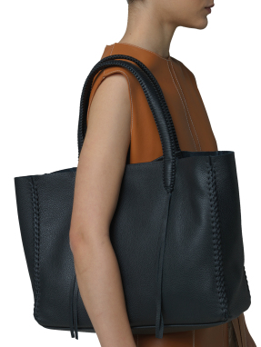 ΓΥΝΑΙΚΕΙΑ ΔΕΡΜΑΤΙΝΗ ΤΣΑΝΤΑ MEDIUM TOTE | Μαύρο