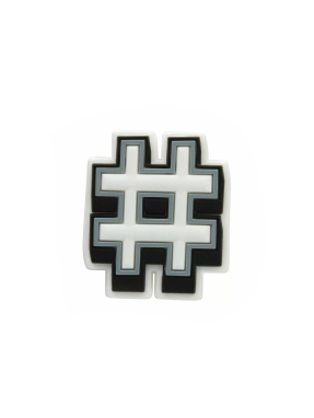 JIBBITZ™ CHARMS HASHTAG | Ασπρόμαυρο UNIQUE ONE SIZE