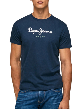 ΑΝΔΡΙΚΟ T-SHIRT ΜΕ ΛΟΓΟΤΥΠΟ | Μπλε XXL