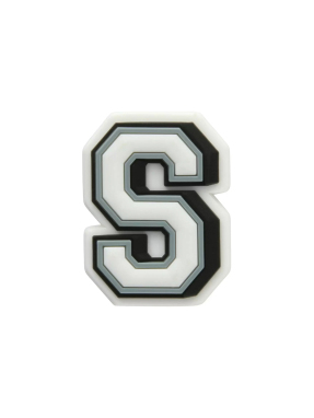 JIBBITZ™ CHARMS LETTER S | Ασπρόμαυρο UNIQUE ONE SIZE
