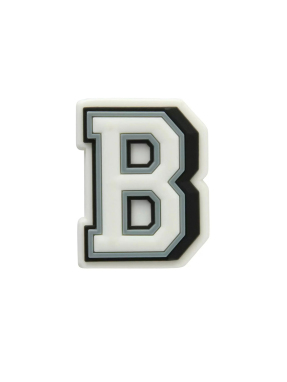 JIBBITZ™ CHARMS LETTER B | Ασπρόμαυρο UNIQUE ONE SIZE