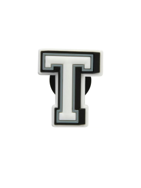 JIBBITZ™ CHARMS LETTER T | Ασπρόμαυρο UNIQUE ONE SIZE