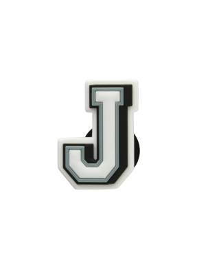 JIBBITZ™ CHARMS LETTER J | Ασπρόμαυρο UNIQUE ONE SIZE