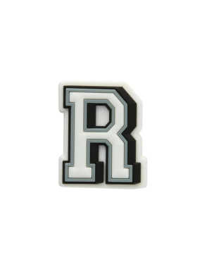 JIBBITZ™ CHARMS LETTER R | Ασπρόμαυρο UNIQUE ONE SIZE
