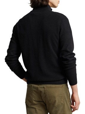 ΑΝΔΡΙΚΟ ΜΑΛΛΙΝΟ ΠΟΥΛΟΒΕΡ HALF-ZIP | Μαύρο S