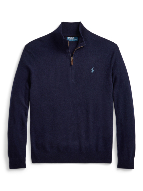 ΑΝΔΡΙΚΟ ΜΑΛΛΙΝΟ ΠΟΥΛΟΒΕΡ HALF-ZIP | Μαύρο XXL