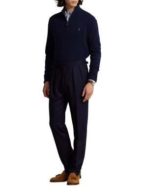 ΑΝΔΡΙΚΟ ΜΑΛΛΙΝΟ ΠΟΥΛΟΒΕΡ HALF-ZIP | Μαύρο XXL