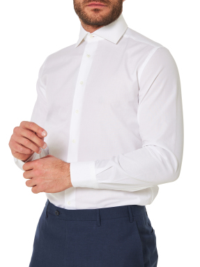 ΑΝΔΡΙΚΟ ΠΟΥΚΑΜΙΣΟ OXFORD | Λευκό EU 41