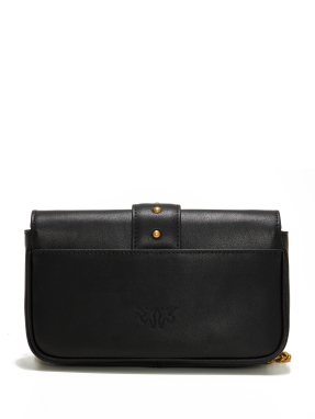 ΔΕΡΜΑΤΙΝΗ ΤΣΑΝΤΑ ΜΕ ΑΛΥΣΙΔΑ LOVE ICON POCKET | Μαύρο