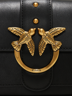 ΔΕΡΜΑΤΙΝΗ ΤΣΑΝΤΑ ΜΕ ΑΛΥΣΙΔΑ LOVE ICON POCKET | Μαύρο